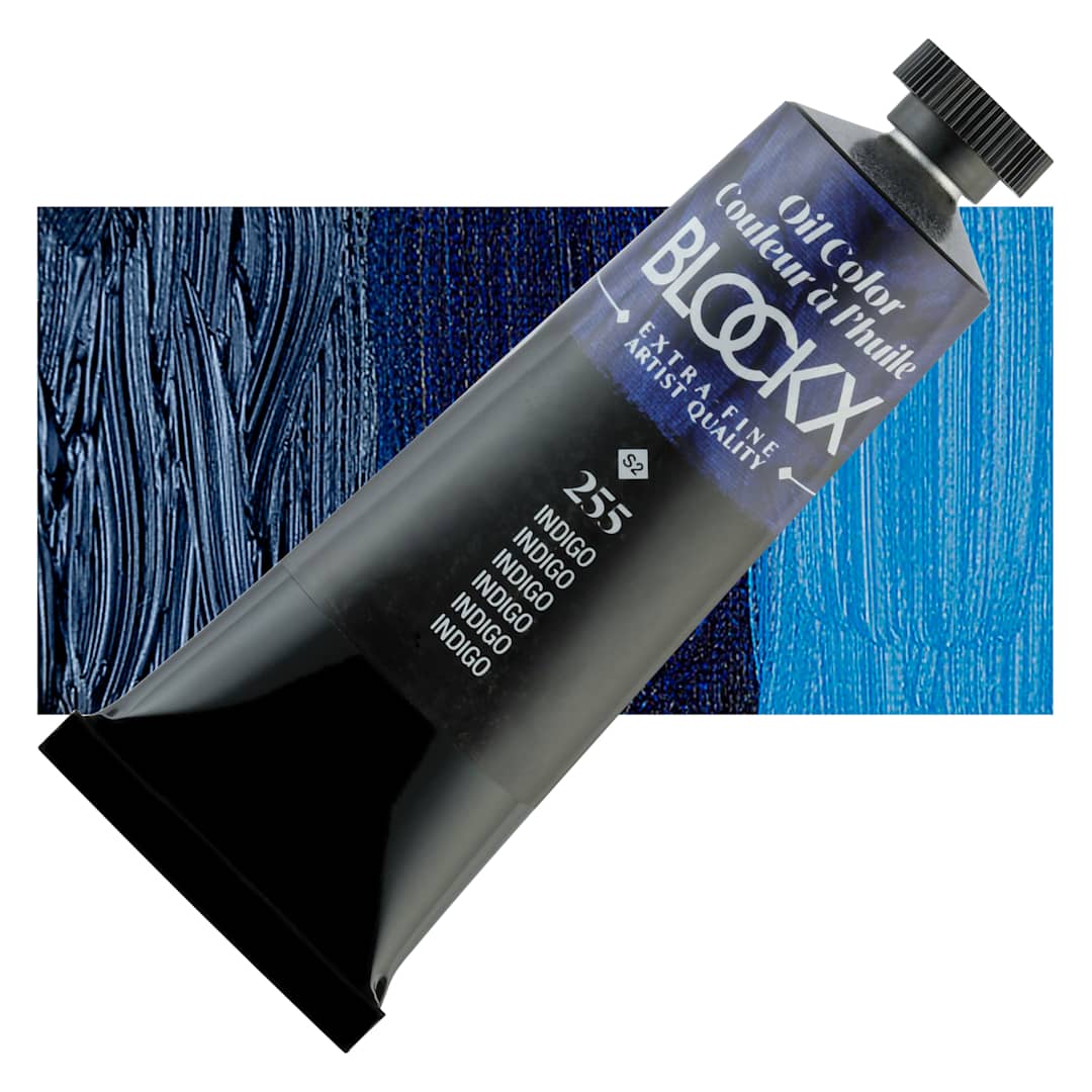 Open in modal - Blockx Artist Oil Color - Indigo, 35 ml tube and swatch