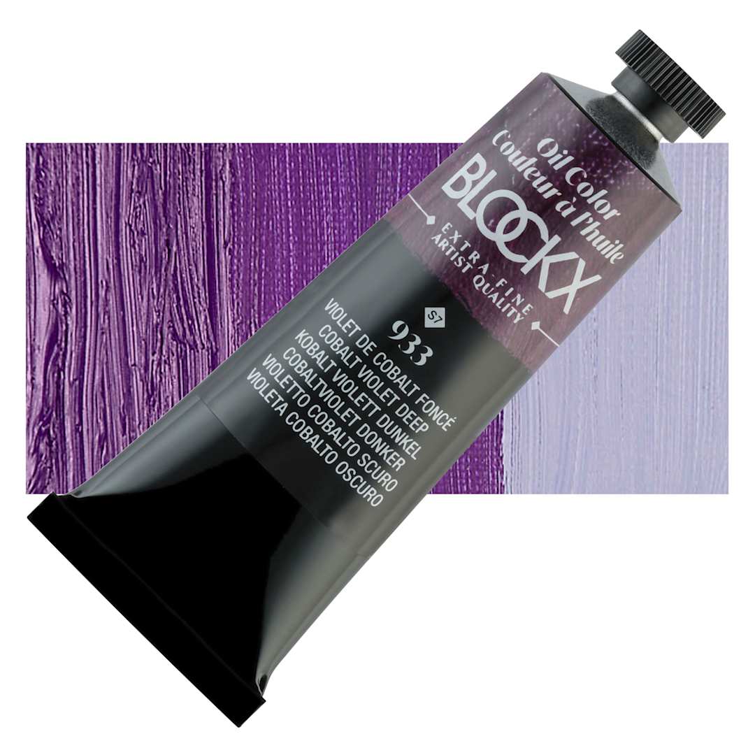 Open in modal - Blockx Artist Oil Color - Cobalt Violet Deep, 35 ml Tube and swatch