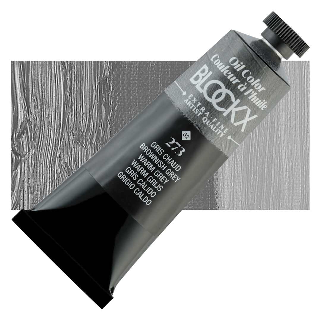 Open in modal - Blockx Artist Oil Color - Brownish Gray, 35 ml Tube and swatch