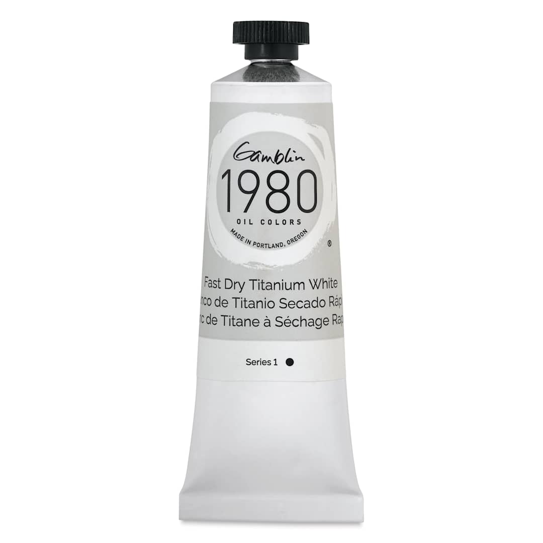 Open in modal - Gamblin 1980 Fast Dry Oil Paint - Titanium White, 37 ml tube