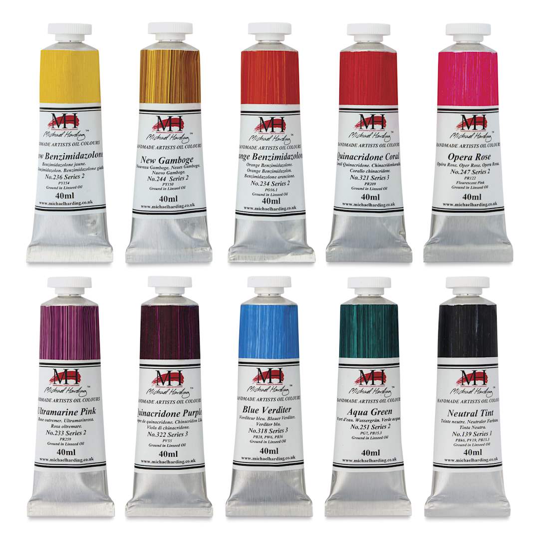 Open in modal - Michael Harding Artists Oil Color - Set of 10, Brick Lane Colors, 40 ml