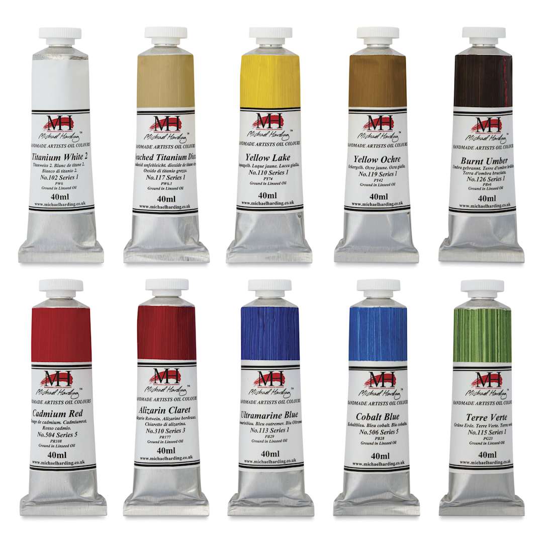 Open in modal - Michael Harding Artists Oil Color - Set of 10, Plein Air Painter Colors, 40 ml Tubes
