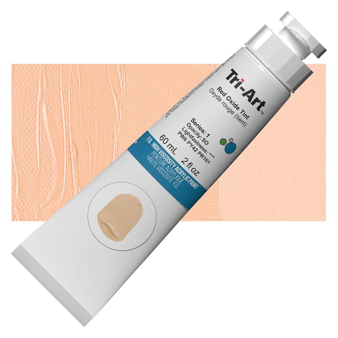 Open in modal - Tri-Art High Viscosity Artist Acrylic - Portrait Tone, 60 ml tube and swatch