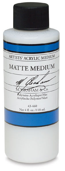 Open in modal - M. Graham Polymer Mediums - Front of Matte Medium bottle
