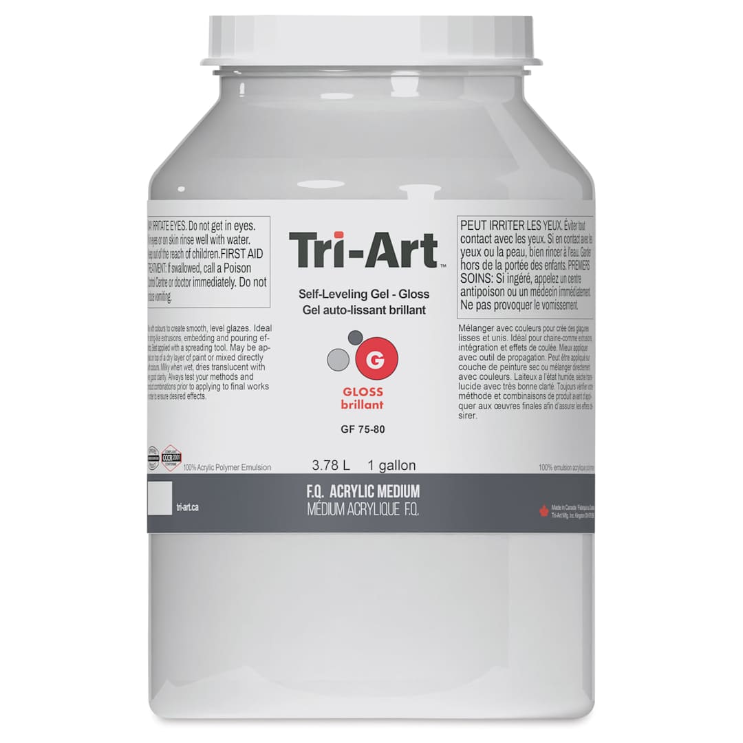 Open in modal - Tri-Art Finest Self-Leveling Gel Medium - Front of 3.78 L Jar
