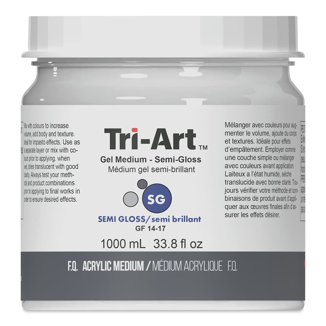 Open in modal - Tri-Art Acrylic Gel Medium - Semi-Gloss, 1 L