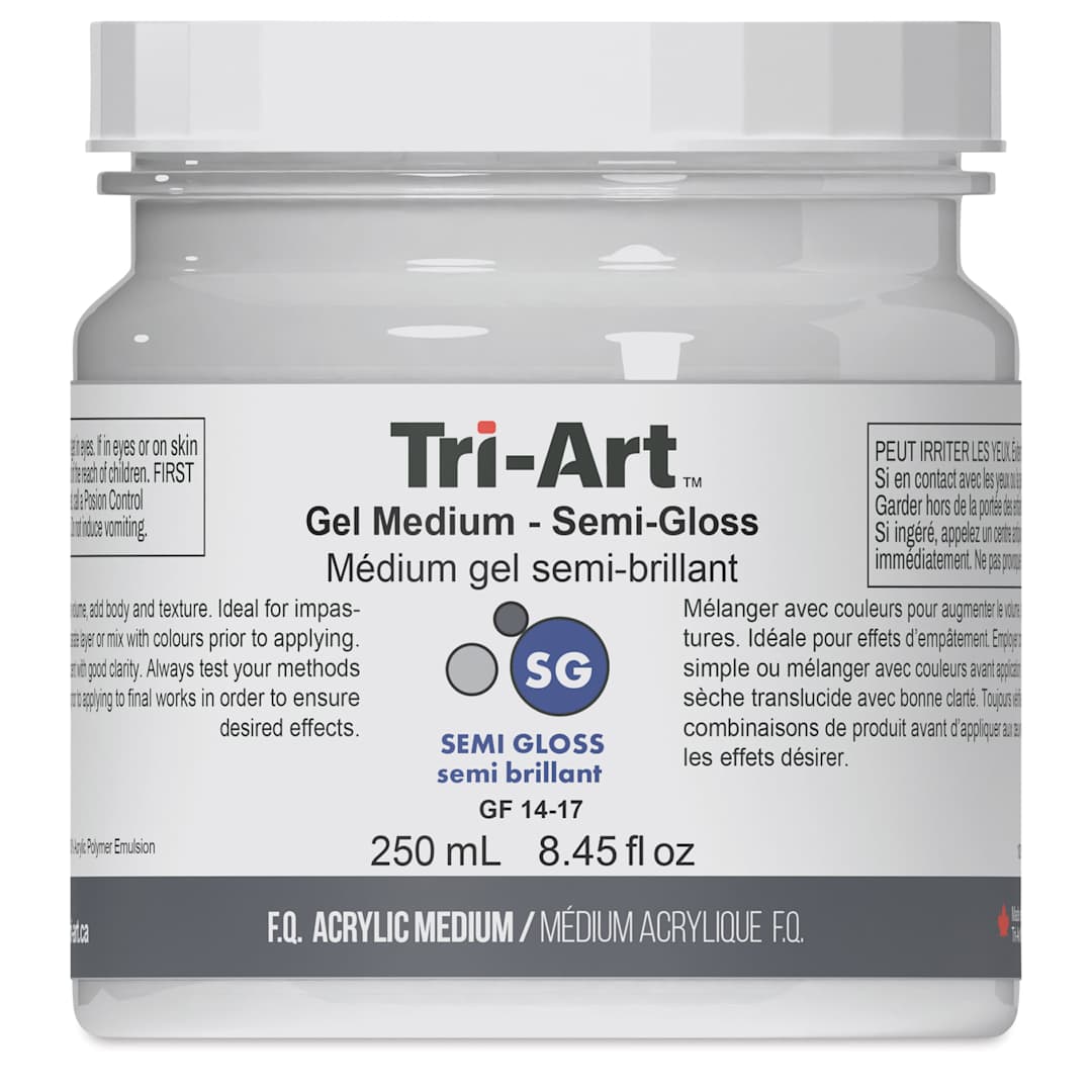 Open in modal - Tri-Art Acrylic Gel Medium - Semi-Gloss, 250 ml