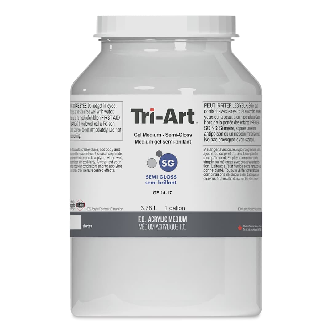 Open in modal - Tri-Art Acrylic Gel Medium - Semi-Gloss, 3.78 L
