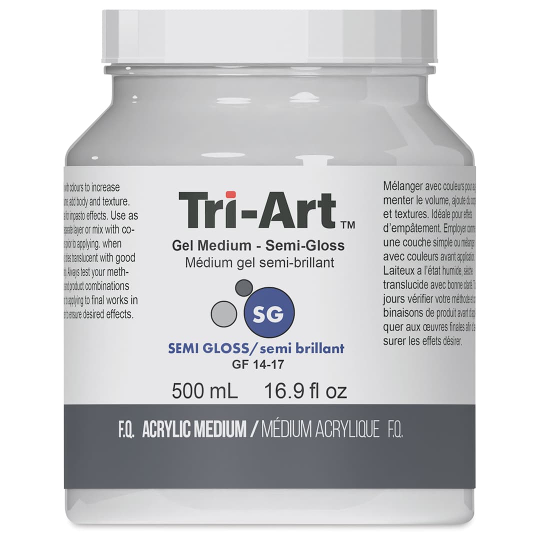 Open in modal - Tri-Art Acrylic Gel Medium - Semi-Gloss, 500 ml