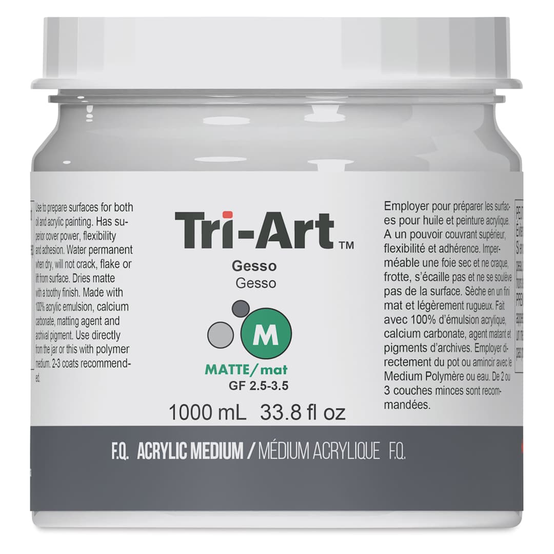 Open in modal - Tri-Art Acrylic White Gesso - White, 1 L