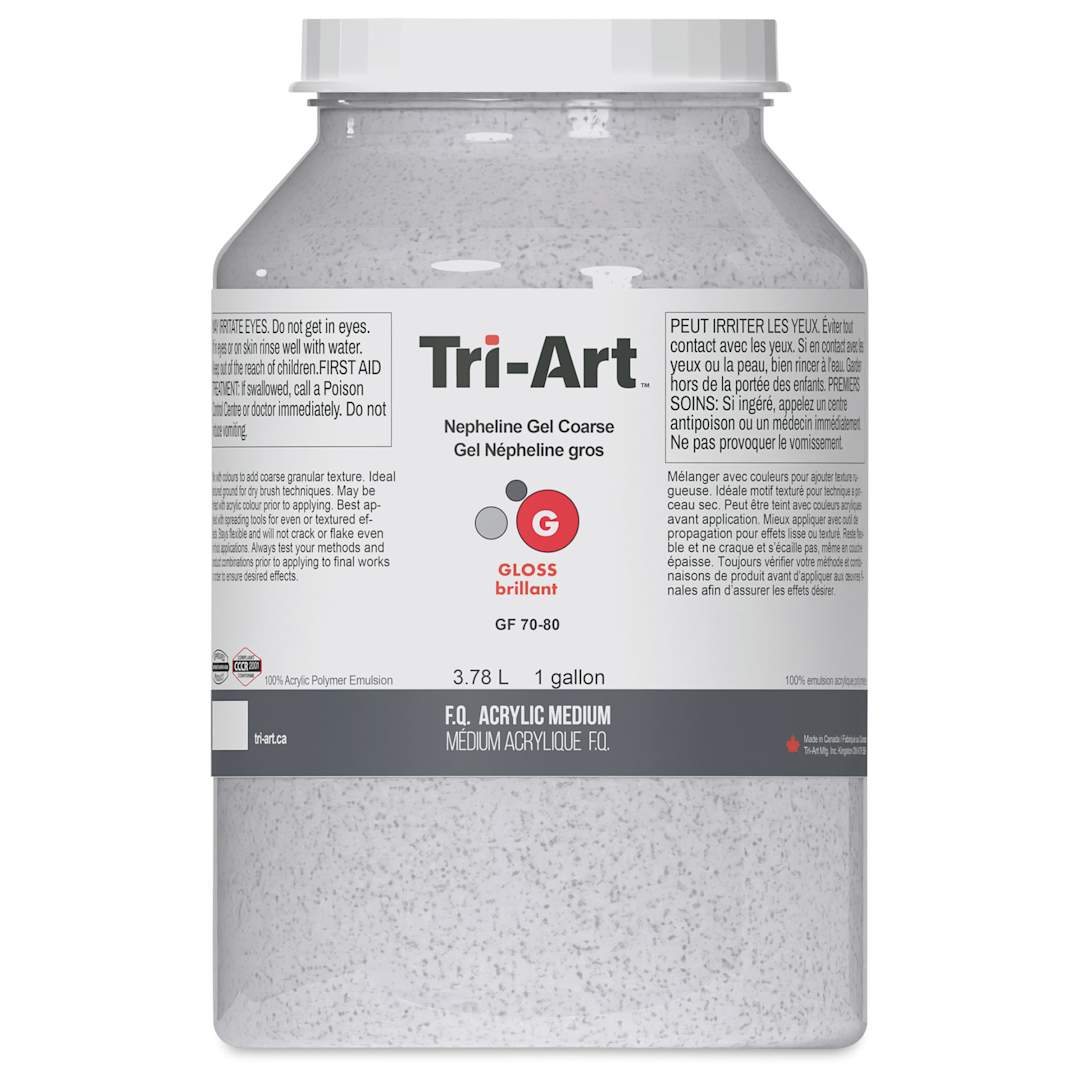 Open in modal - Tri-Art Nepheline Gel Medium - Front of 3.78 liter Jar