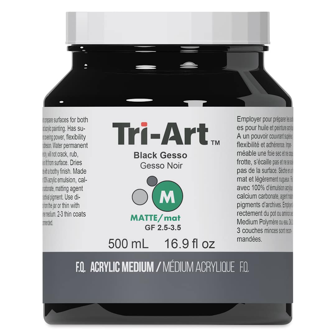 Open in modal - Tri-Art Acrylic Gesso - Black, 500 ml