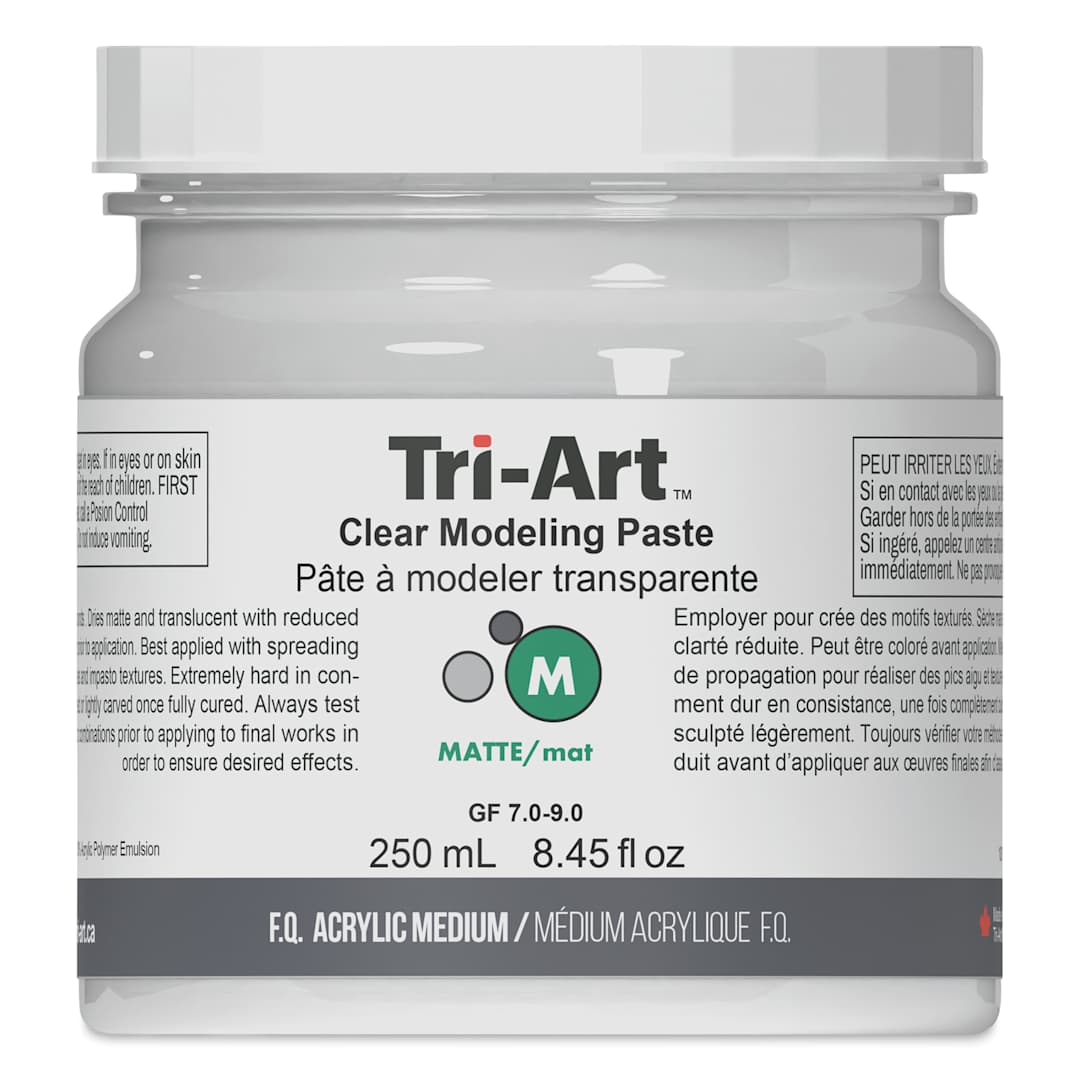 Open in modal - Tri-Art Clear Modeling Paste - Front of 250 ml Jar
