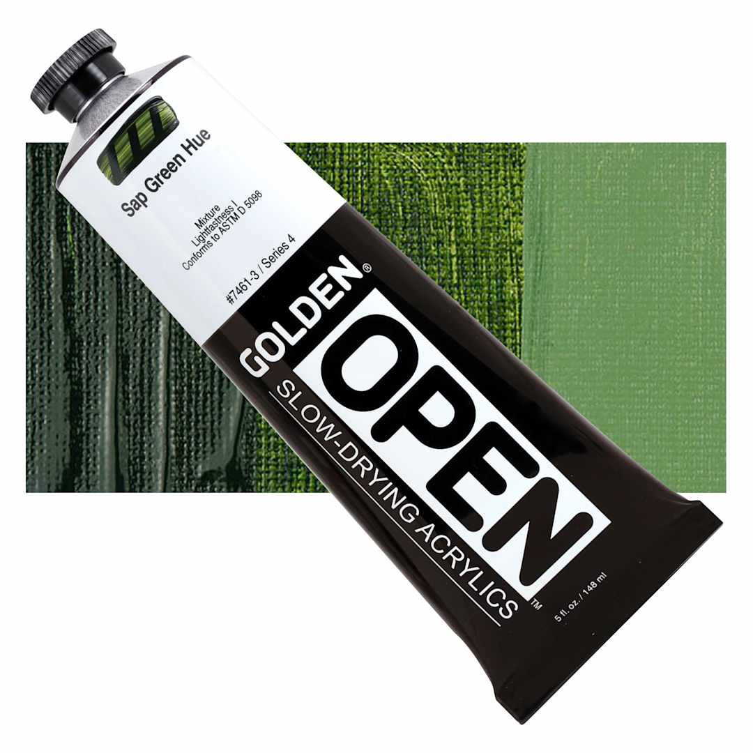 Open in modal - Golden Open Acrylic - Sap Green Hue, 5 oz Tube and swatch