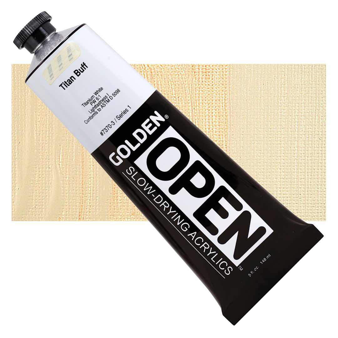 Open in modal - Golden Open Acrylic - Titan Buff, 5 oz Tube and swatch