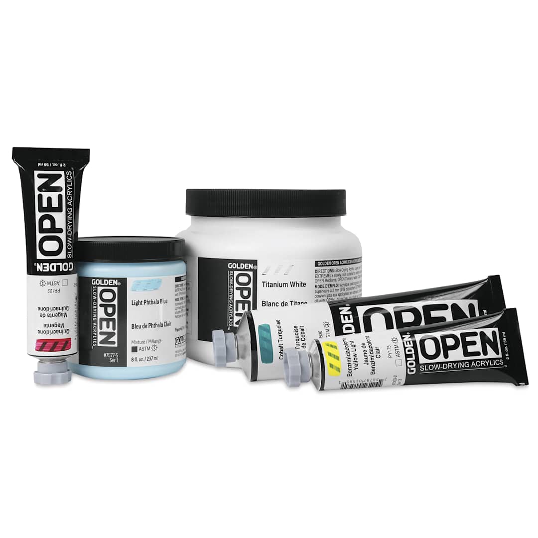 Open in modal - Golden Open Acrylic Paints and Sets, various sizes