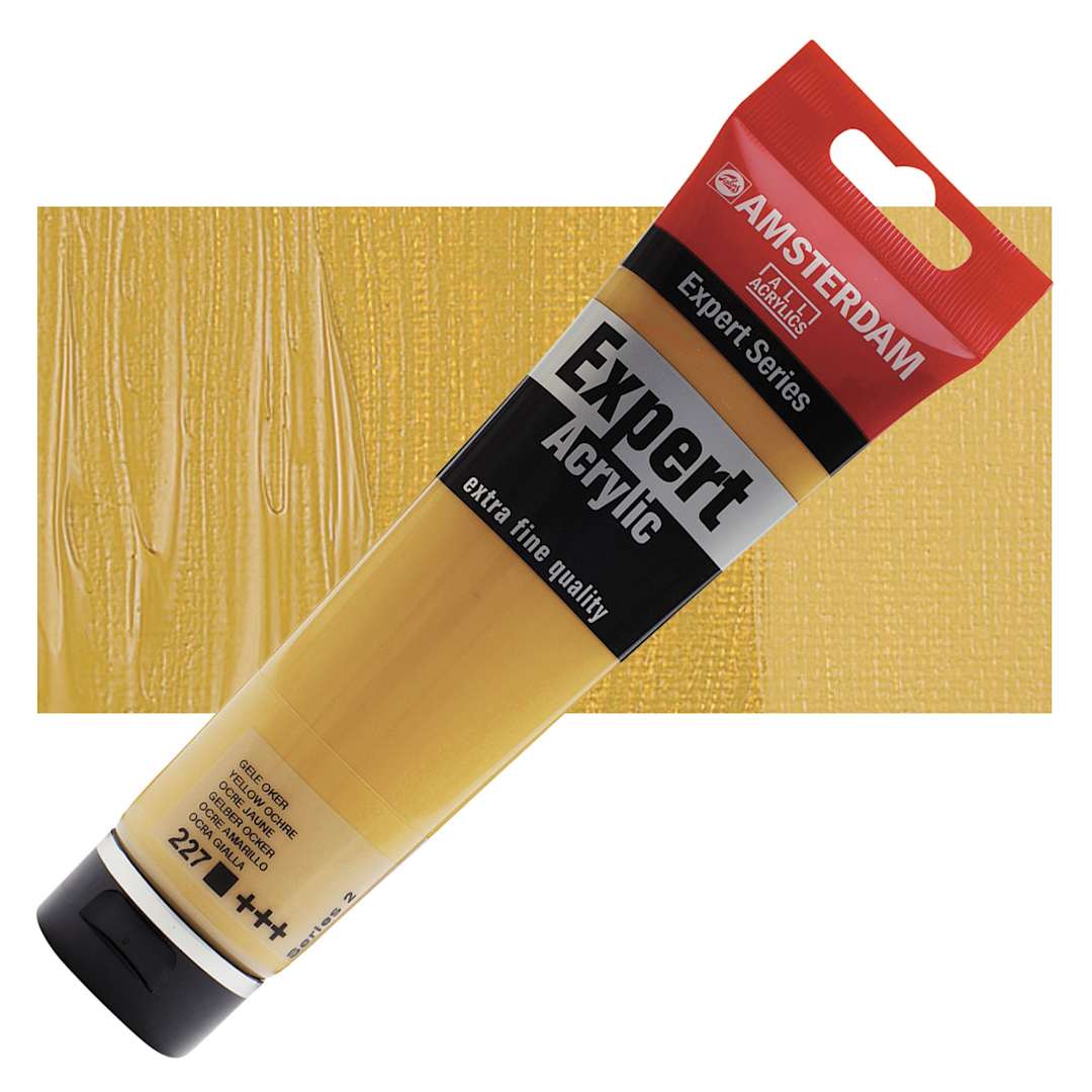 Open in modal - Amsterdam Expert Series Acrylic - Yellow Ochre, 150 ml tube and swatch