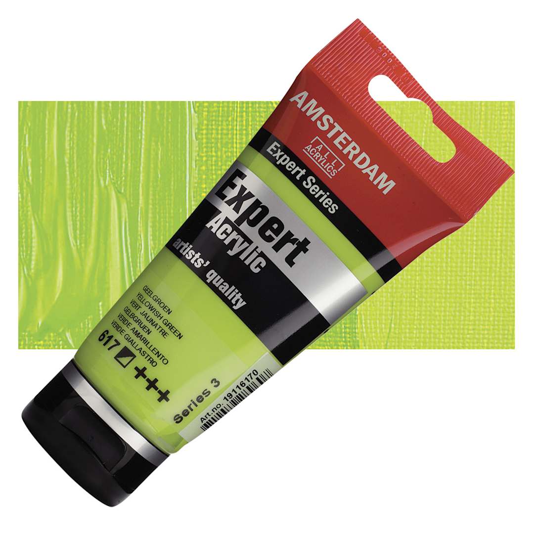 Open in modal - Amsterdam Expert Series Acrylic - Yellowish Green, 75 ml tube and swatch