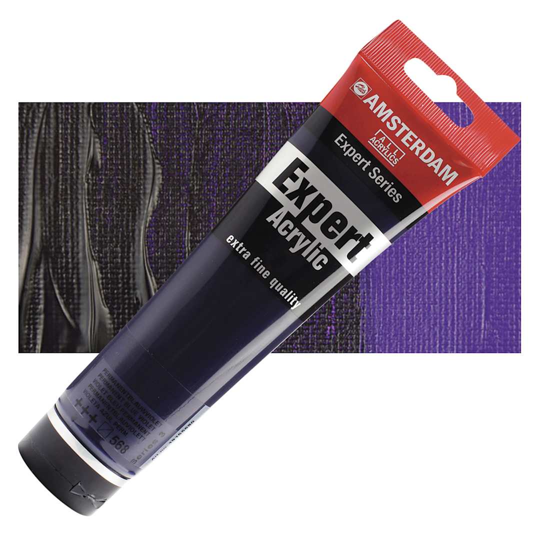 Open in modal - Amsterdam Expert Series Acrylic - Permanent Blue Violet, 150 ml tube and swatch