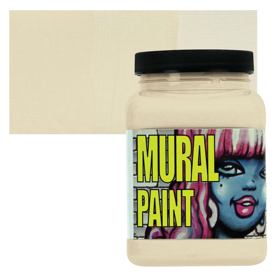 Open in modal - Chroma Acrylic Mural Paint - Sand, 16 oz jar and swatch