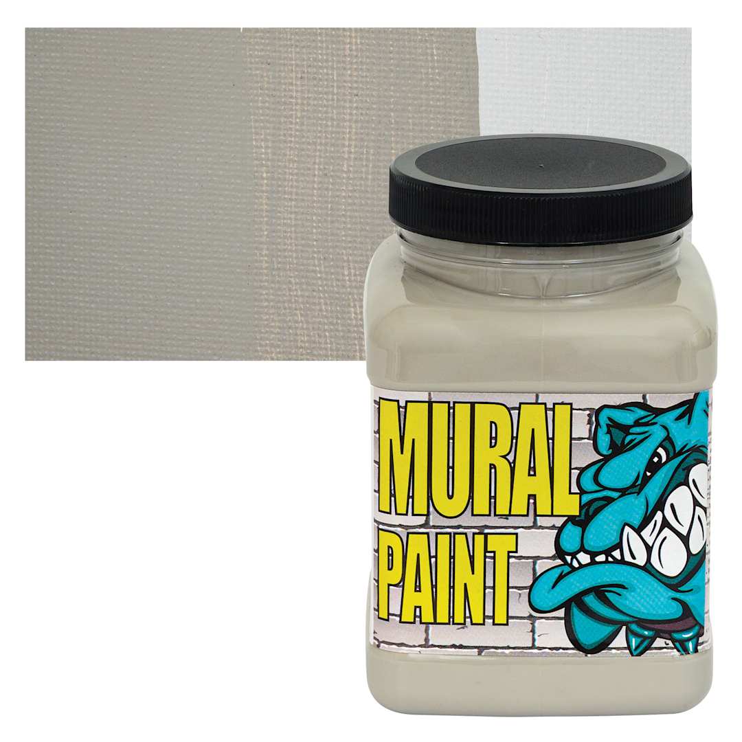 Open in modal - Chroma Acrylic Mural Paint - Fog, 16 oz Jar and swatch