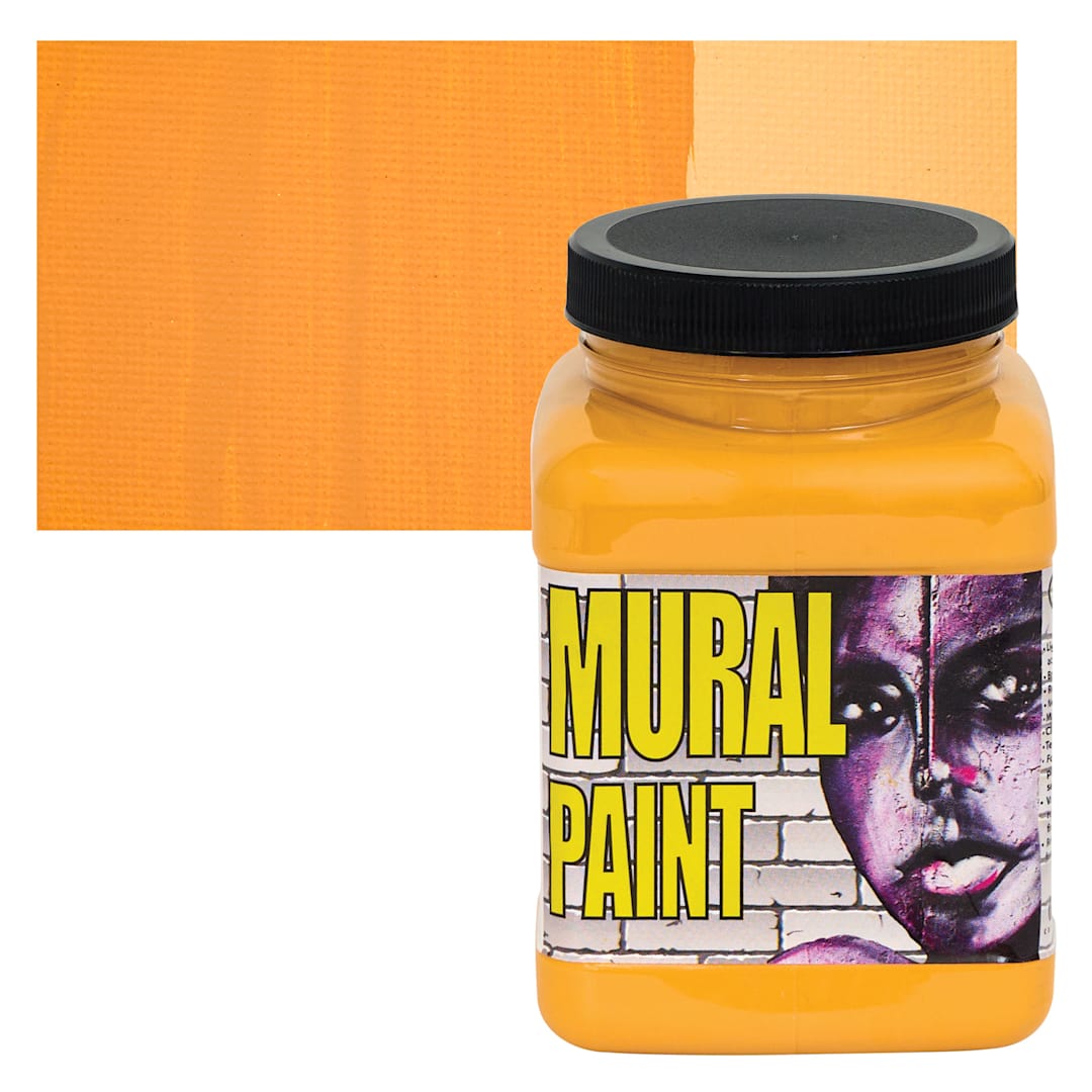 Open in modal - Chroma Acrylic Mural Paint - Nacho, 16 oz Jar and swatch