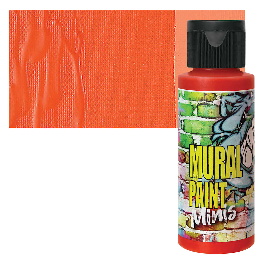 Open in modal - Chroma Acrylic Mural Paint - Fury, 2 oz bottle and swatch