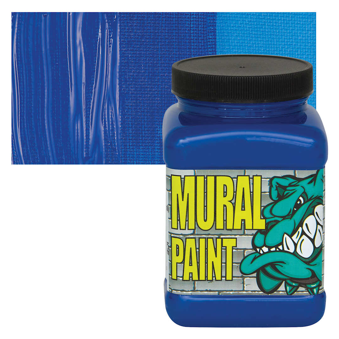 Open in modal - Chroma Acrylic Mural Paint - Ice, 16 oz jar and swatch
