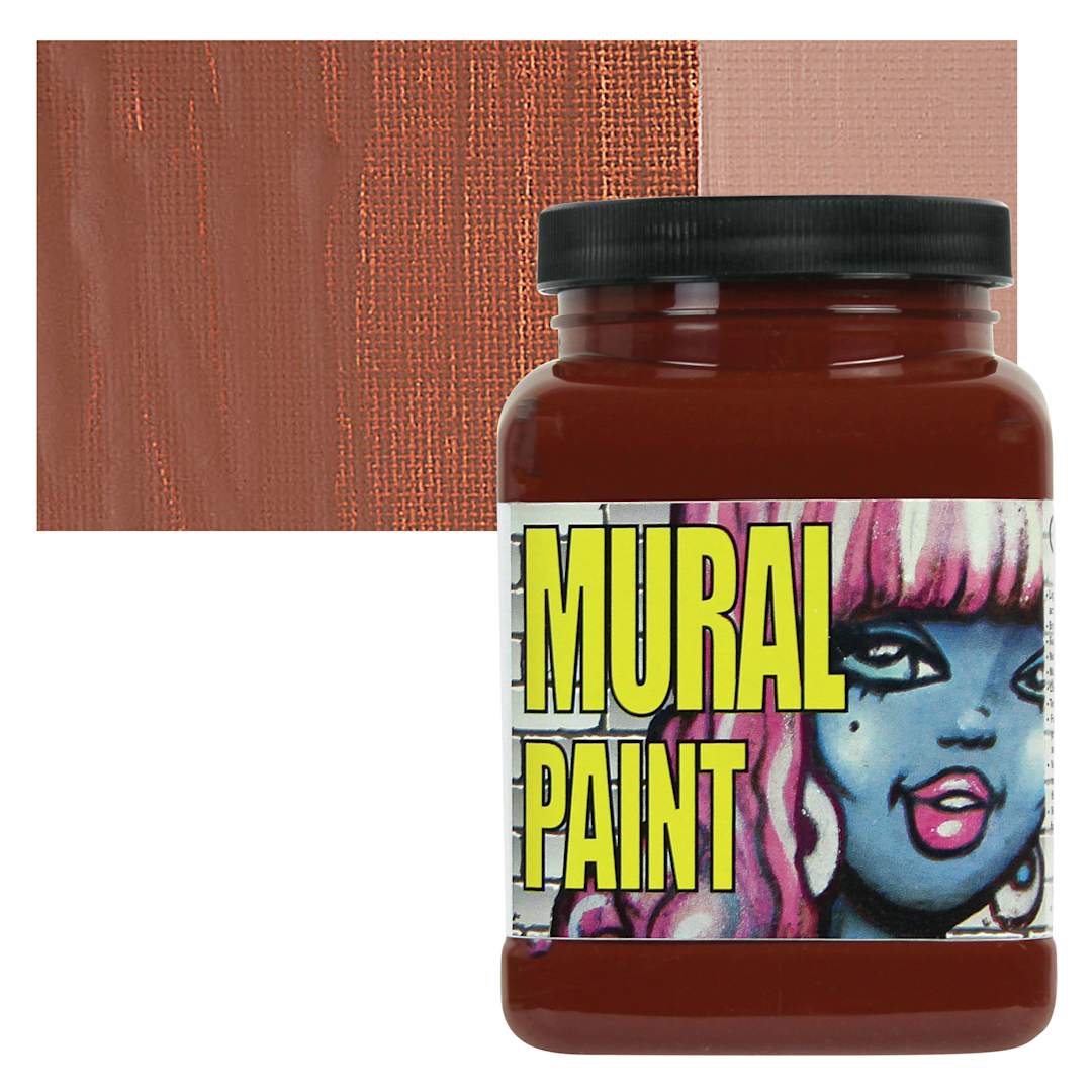 Open in modal - Chroma Acrylic Mural Paint - Dirt, 16 oz jar and swatch