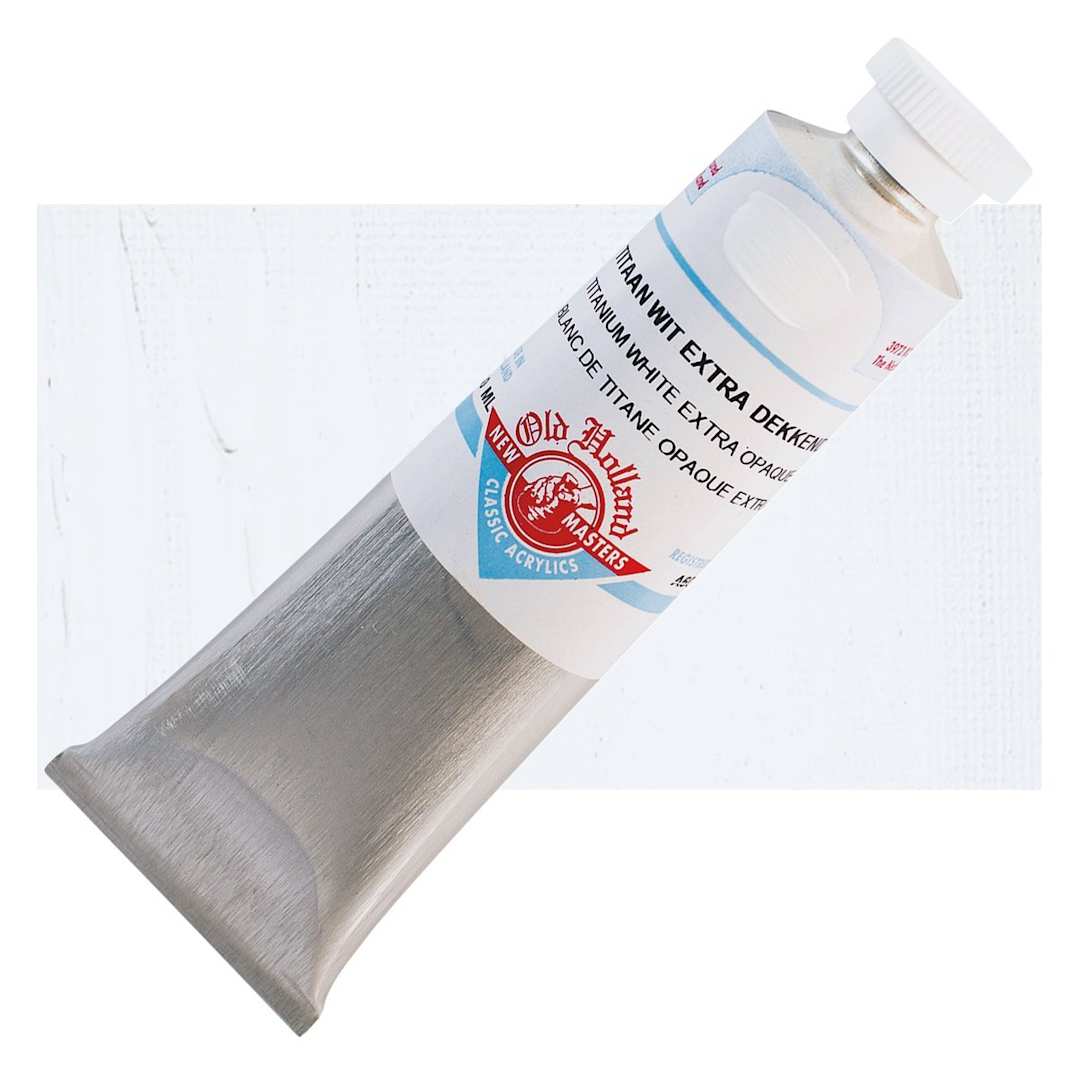 Open in modal - Old Holland New Masters Classic Acrylic Paint - Titanium White Extra Opaque, 60 ml tube