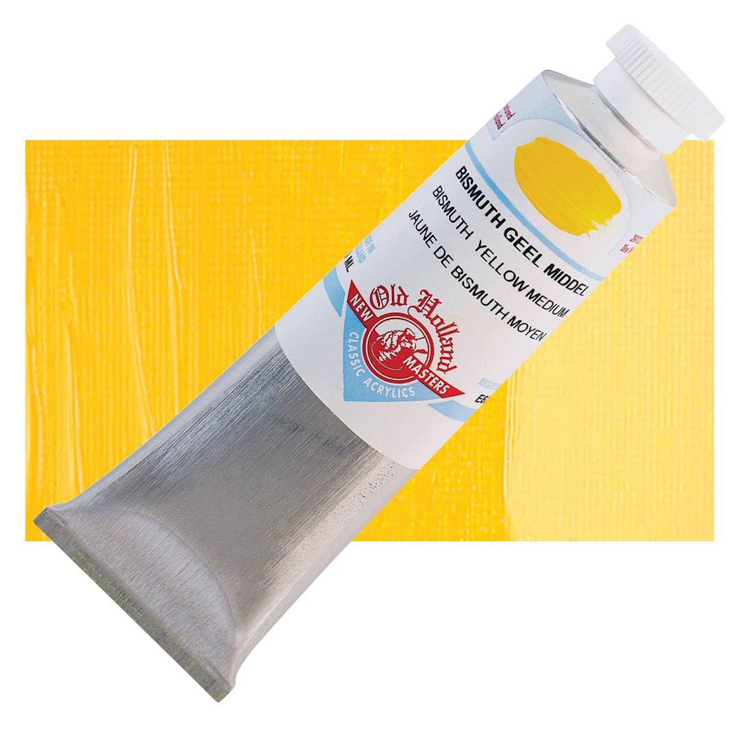 Open in modal - Old Holland New Masters Classic Acrylic Paint - Bismuth Yellow Medium and swatch