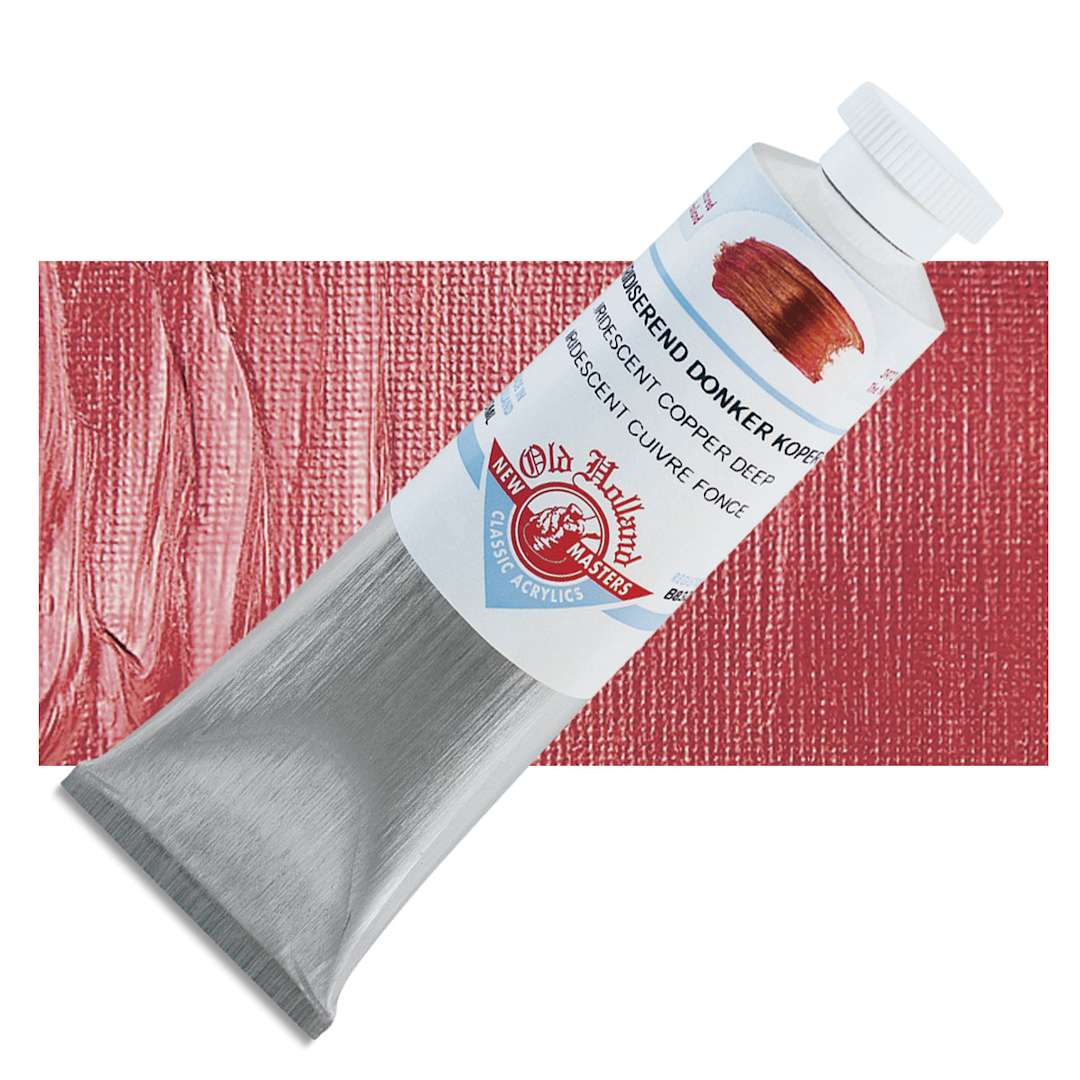 Open in modal - Old Holland New Masters Classic Acrylic Paint - Iridescent Deep Copper and swatch