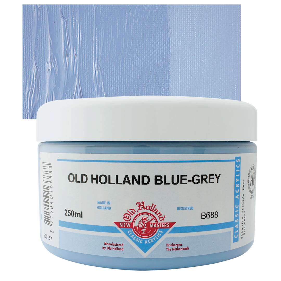 Open in modal - Old Holland New Masters Classic Acrylic Paint - Old Holland Blue Gray and swatch