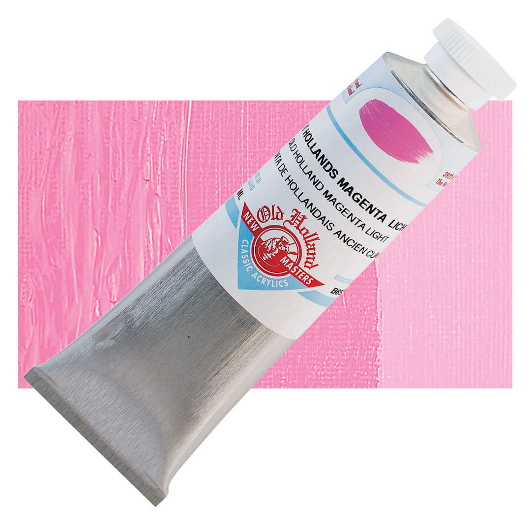 Open in modal - Old Holland New Masters Classic Acrylic Paint - Old Holland Magenta Light and swatch