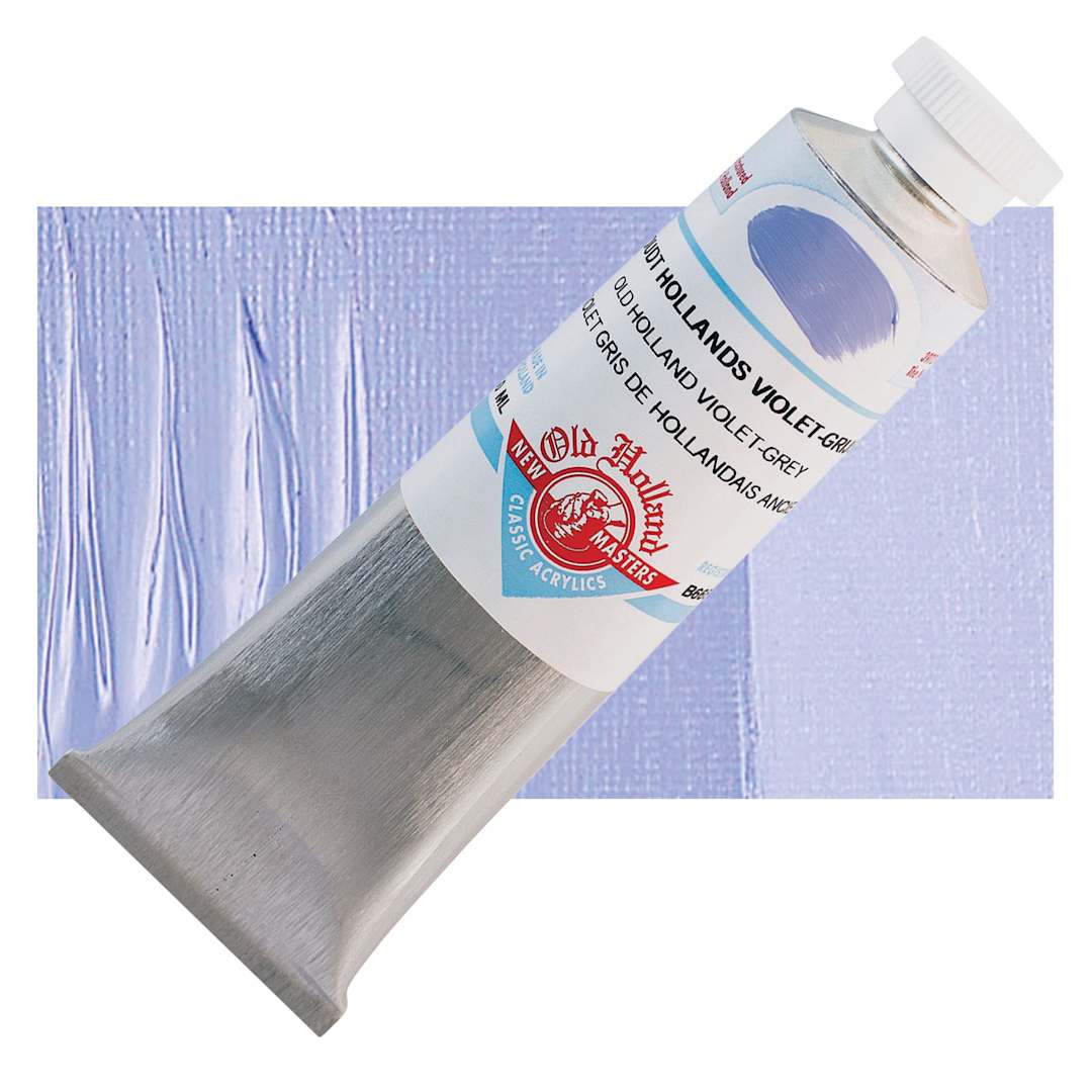 Open in modal - Old Holland New Masters Classic Acrylic Paint - Old Holland Violet Gray and swatch