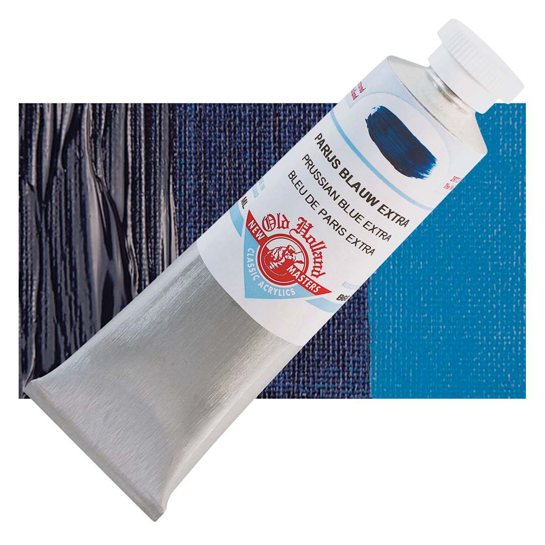 Open in modal - Old Holland New Masters Classic Acrylic Paint - Prussian Blue Extra and swatch