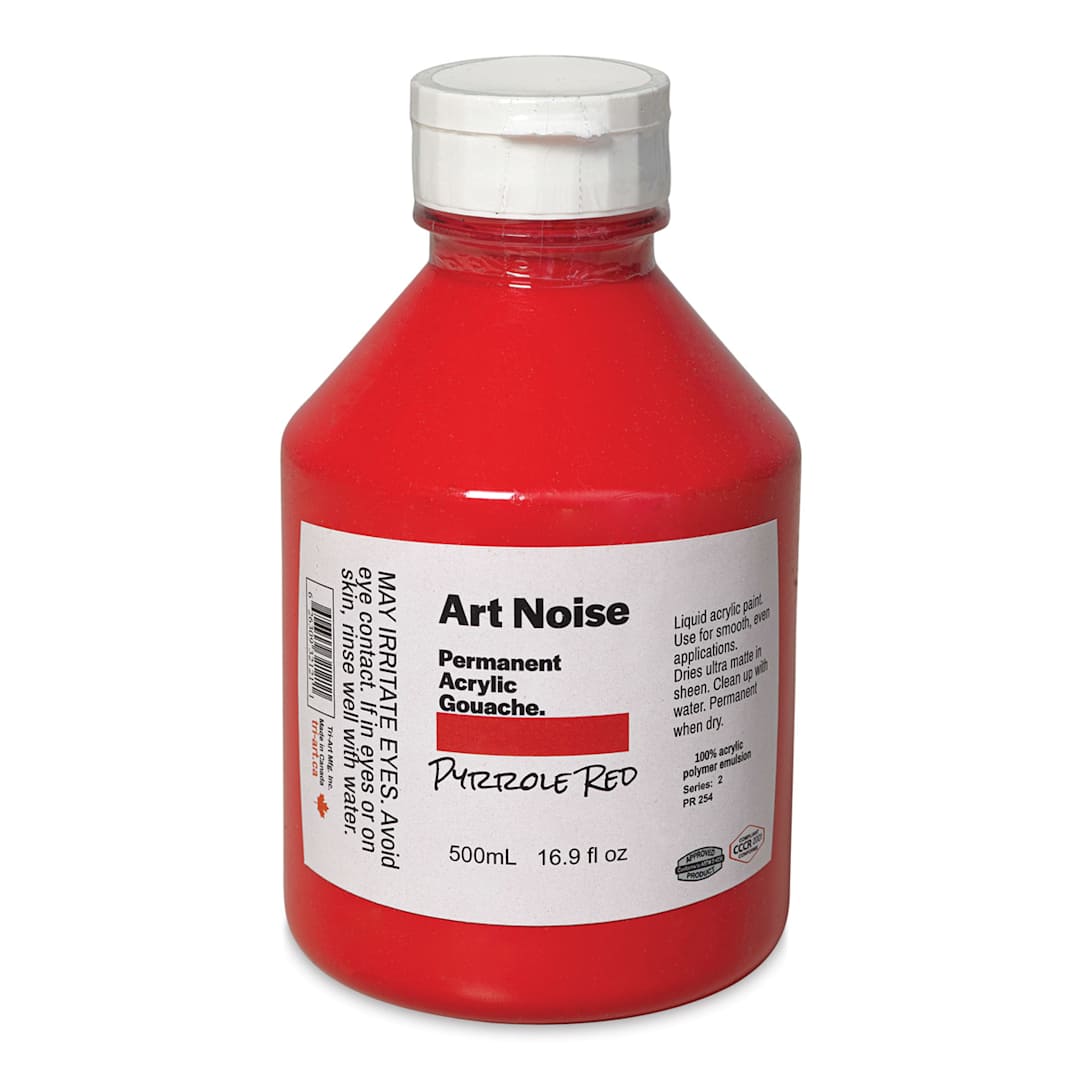 Open in modal - Tri-Art Art Noise Permanent Acrylic Gouache - Pyrrole Red, 500 ml, Bottle