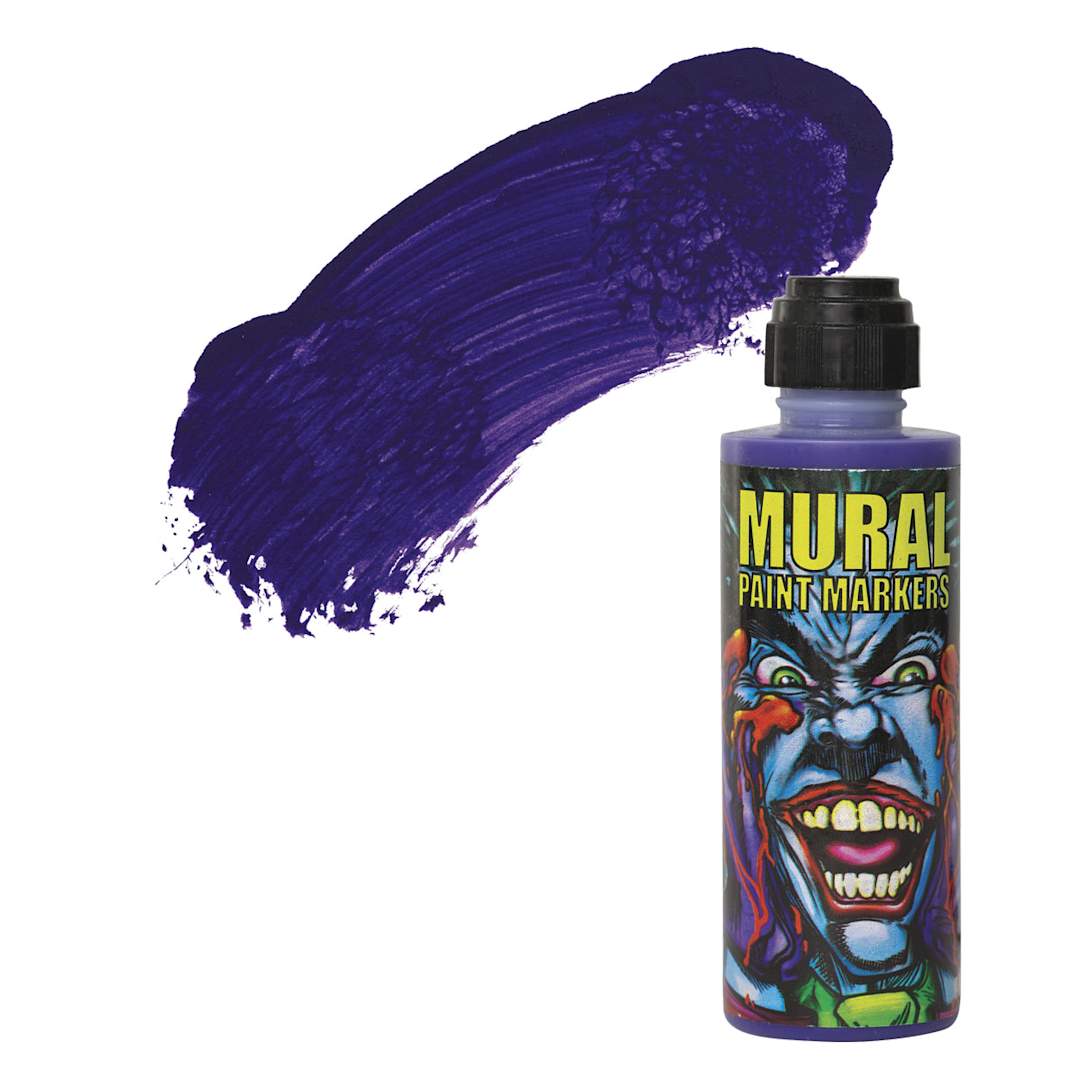 Open in modal - Chroma Mural Paint Marker - Purple Haze, 4 oz Bottle and swatch