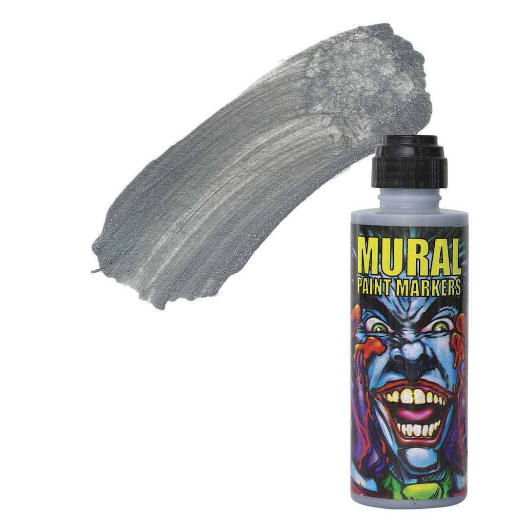 Open in modal - Chroma Mural Paint Marker - Rock Star (Silver), 4 oz Can and swatch