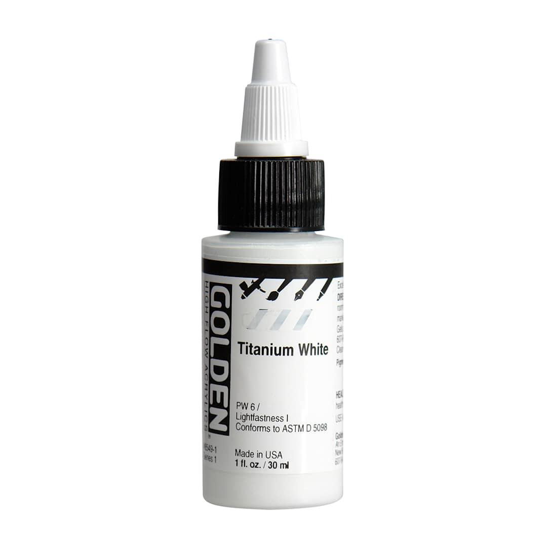 Open in modal - Golden High Flow Acrylics 1 oz., Titanium White