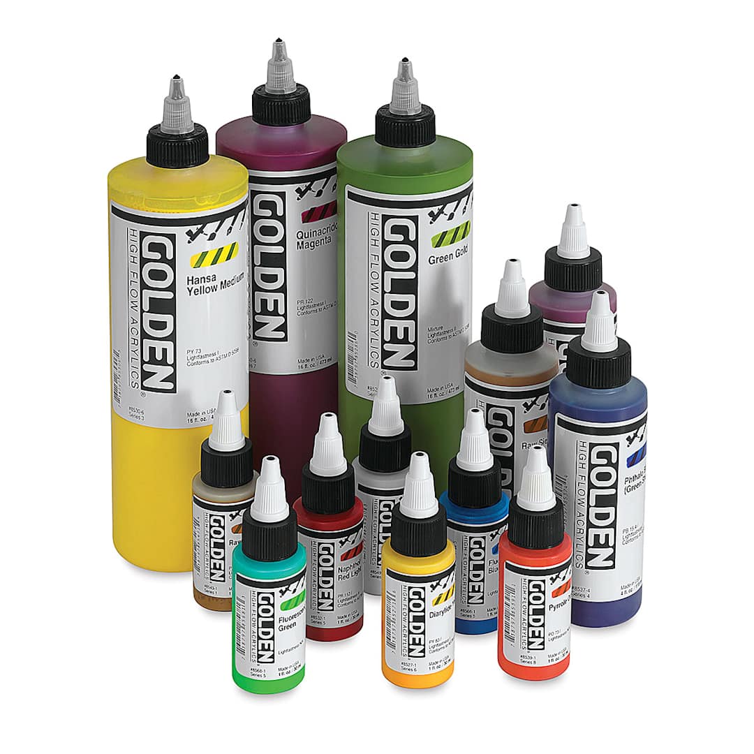 Open in modal - Golden High Flow Acrylic Paints & Sets