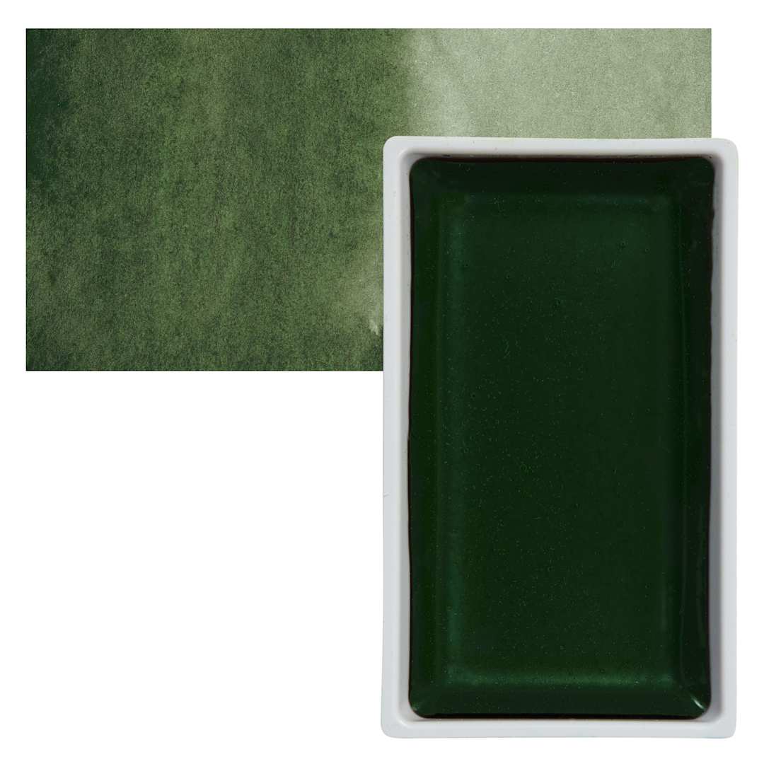 Open in modal - Kuretake Gansai Tambi Watercolor Pan - Green Gray pan and swatch