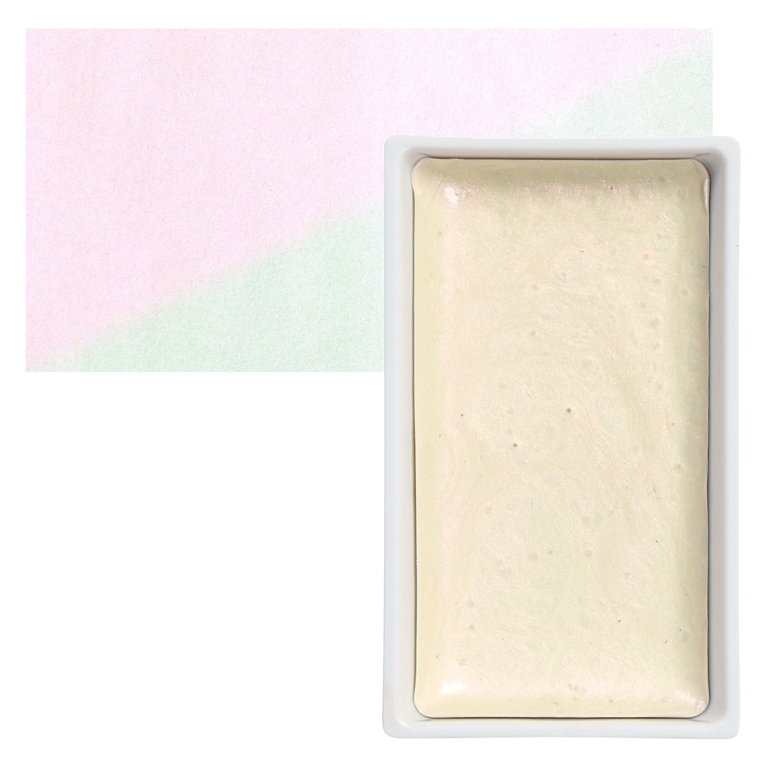 Open in modal - Kuretake Gansai Tambi Watercolor Pan - Opal Pink pan and swatch