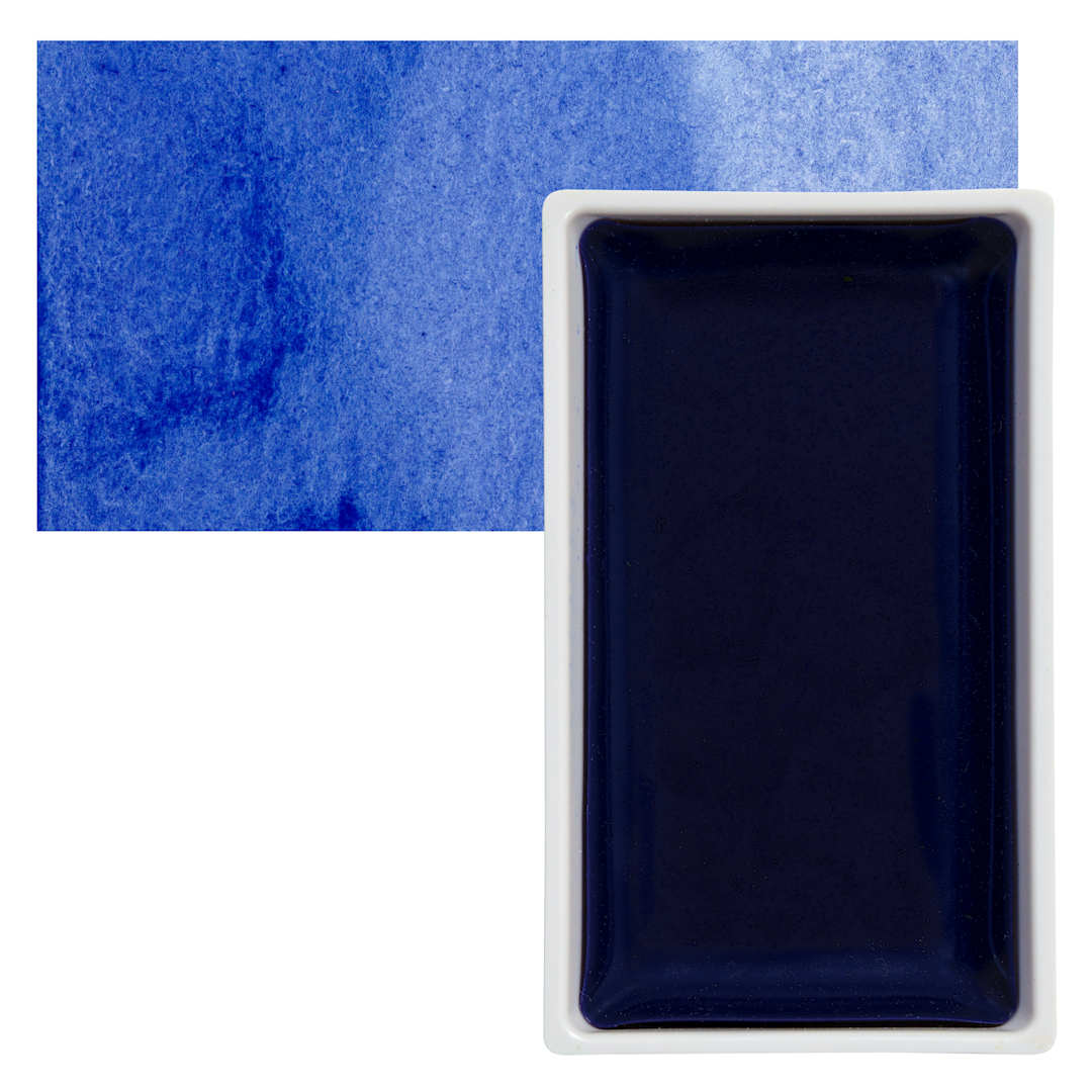 Open in modal - Kuretake Gansai Tambi Watercolor Pan - Ultramarine pan and swatch