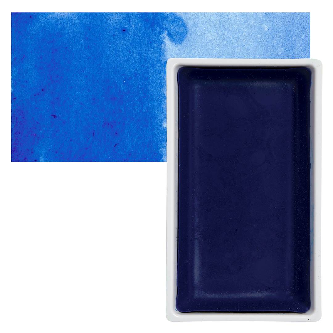 Open in modal - Kuretake Gansai Tambi Watercolor Pan - Cobalt Blue pan and swatch