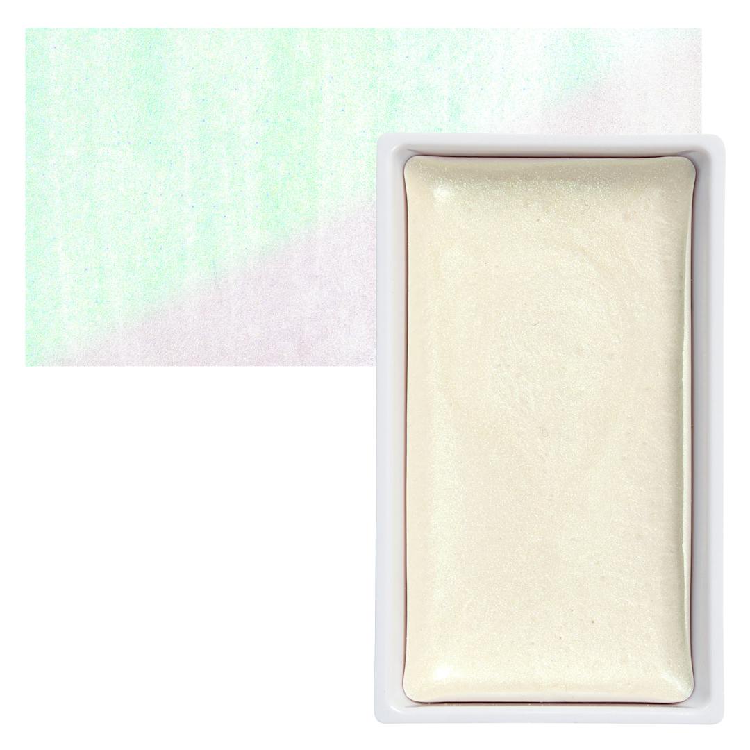 Open in modal - Kuretake Gansai Tambi Watercolor Pan - Opal Green pan and swatch