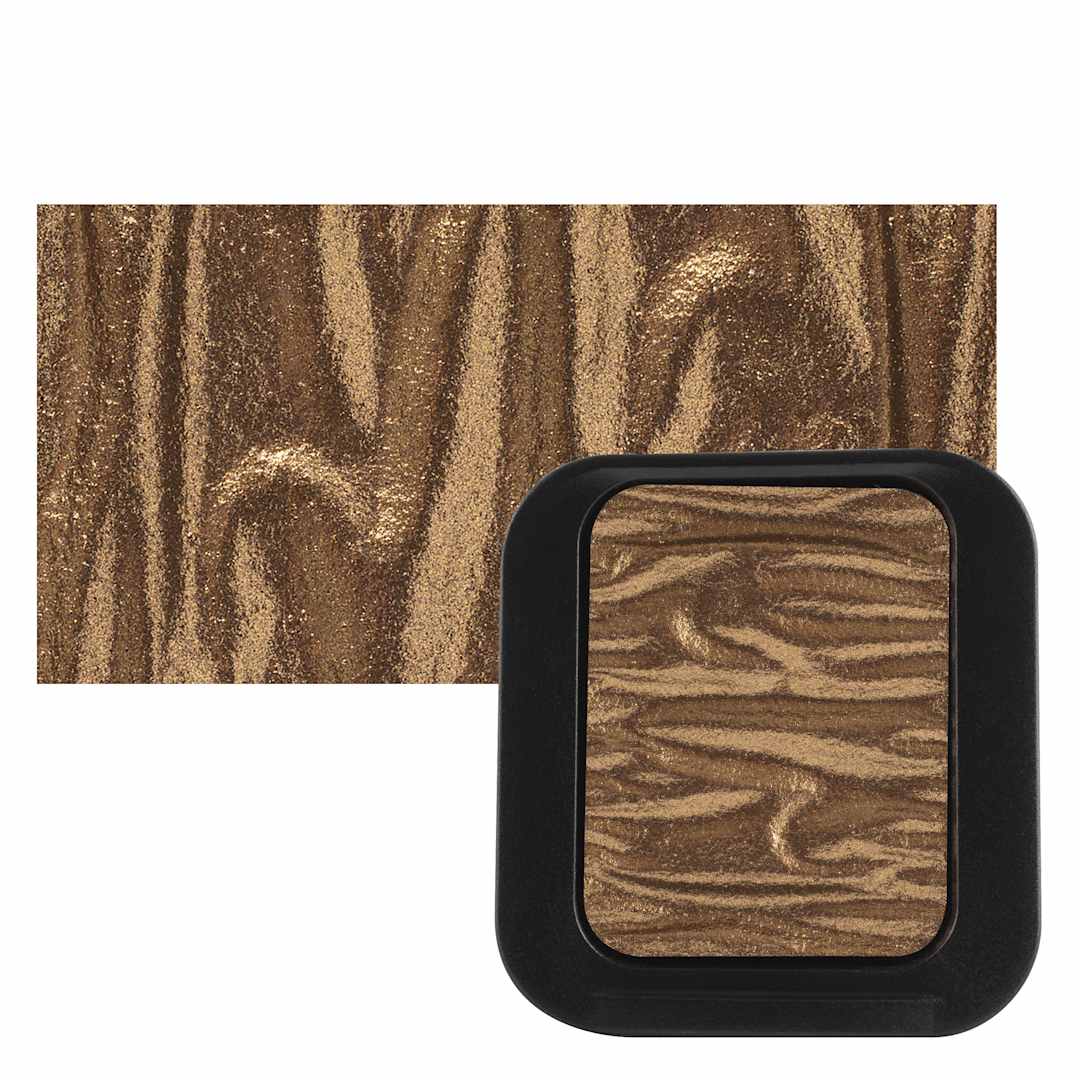 Open in modal - Finetec Artist Mica Watercolor - Hazelnut pan and swatch