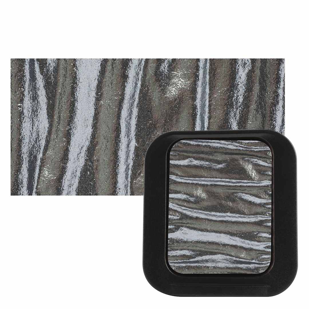 Open in modal - Finetec Artist Mica Watercolor - Platinum pan and swatch