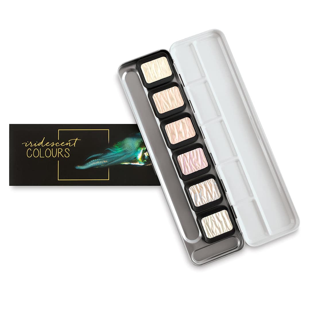 Open in modal - Finetec Artist Mica Watercolor - Iridescent Set of 6. In package with box.