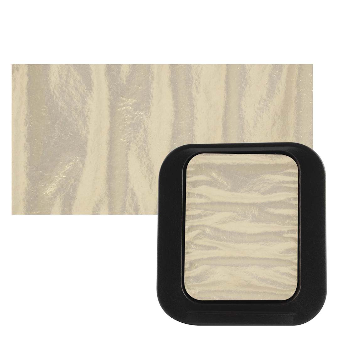 Open in modal - Finetec Artist Mica Watercolor - Gold (Iridescent) pan and swatch